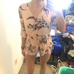 Long sleeve floral romper (Never worn)